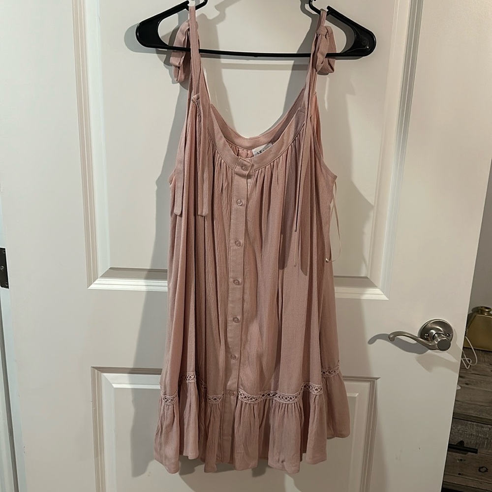 Lelis Blush Pink with Tie Straps and Lace